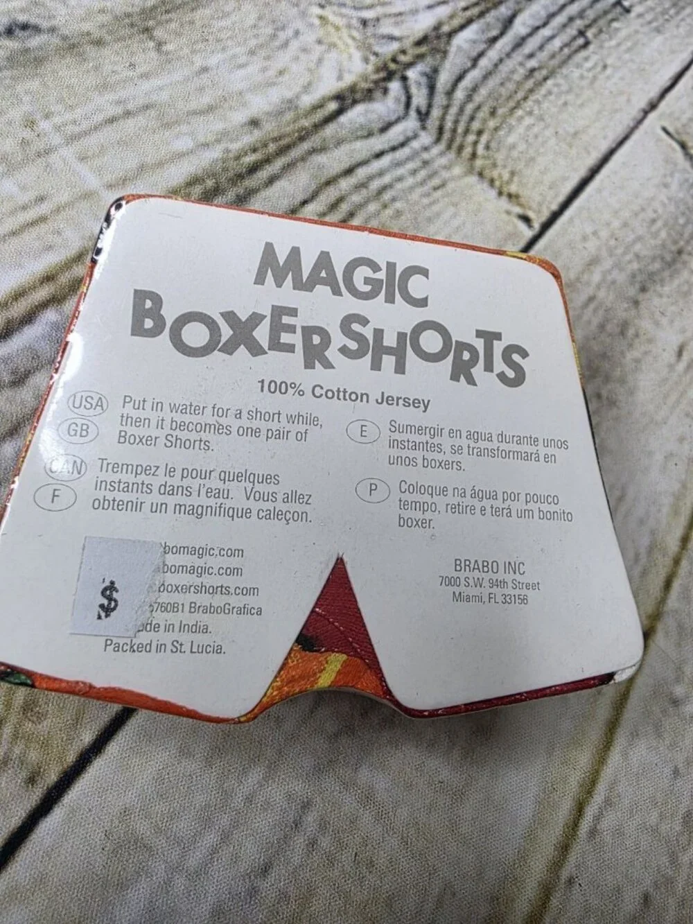 Brabo Magic Unisex Boxer Shorts Chili Size Large